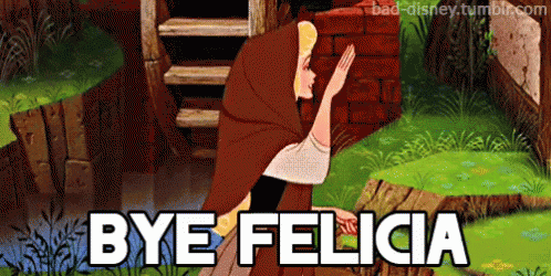 Bye Felicia GIF - Bye Felicia Sleeping Beauty Princess Aurora GIFs