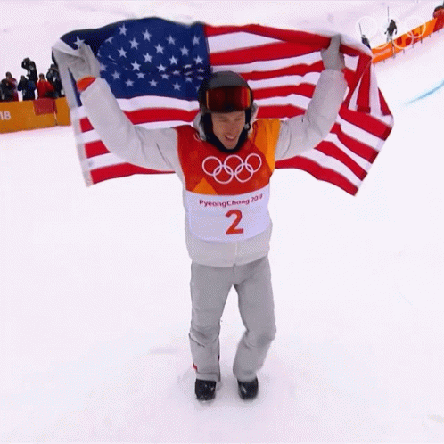 American Flag Mens Snowboard Halfpipe GIF - American Flag Mens Snowboard Halfpipe Shawn White GIFs