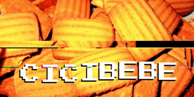a bunch of biscuits with the word cicibebe written in white