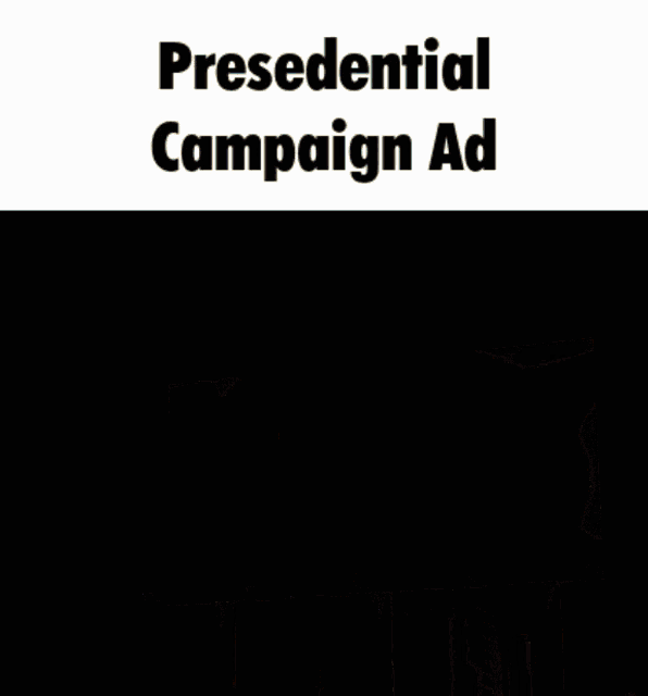 a presidential campaign ad with a picture of a cat on a billboard