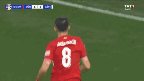 a group of soccer players on a field with the number 6 on the back