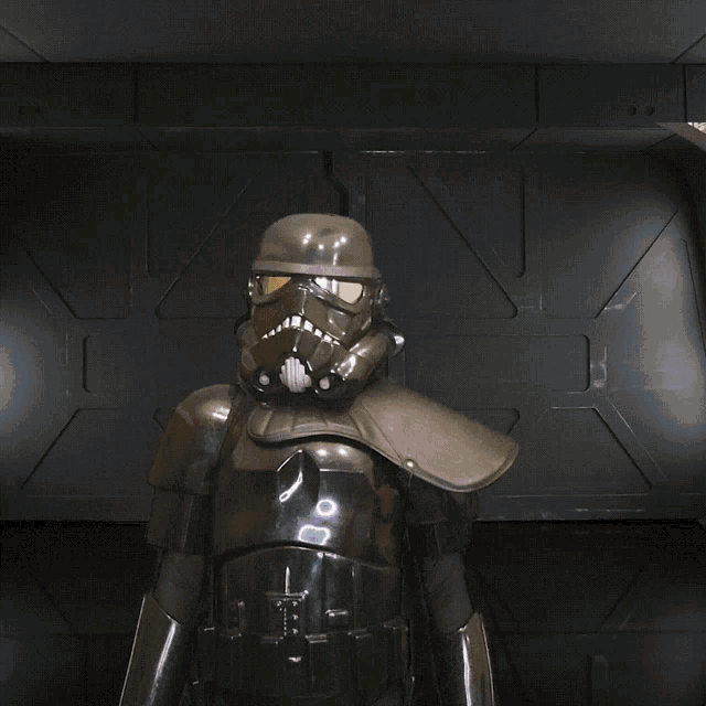 a storm trooper with the number 8 on his shoulder