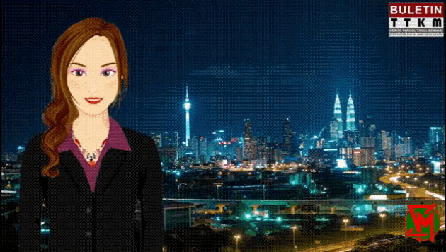 a cartoon of a woman in front of a city skyline with the words muhahahihiiu on the bottom