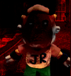 a stuffed animal is wearing a shirt that says jr