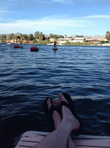 Chillin' At The River GIF - Relaxing River Lazy GIFs