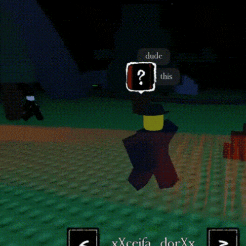 a screenshot of a video game that says dude this and xceifa dorxx