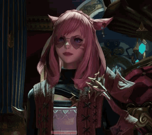 a girl with pink hair is wearing a jacket that says " battlebad complex " on it