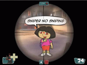 Oof Dora The Explorer GIF - Oof Dora The Explorer Sniper No Sniping GIFs