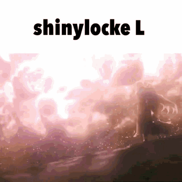 shinylocke l is written in black on a pink background