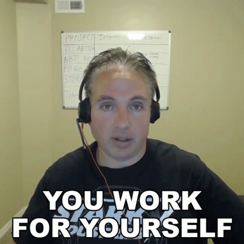 You Work For Yourself Luke Ciciliano GIF - You Work For Yourself Luke Ciciliano Freecodecamp GIFs