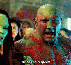 Trying To Get Your Friend To Dump Him Like GIF - Guardians Of The Galaxy No Respect Batista GIFs