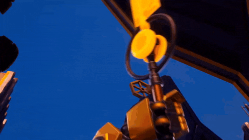 a video game character is riding a blue and gold dragon