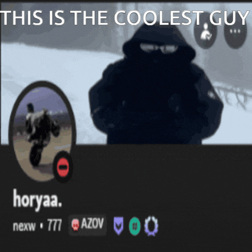 a picture of a person with the words this is the coolest guy at the top