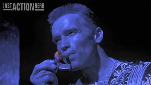 Smoking Arnold Schwarzenegger GIF - Smoking Arnold Schwarzenegger Jack Slater GIFs
