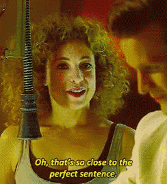 a woman with curly hair says oh that 's so close to the perfect sentence .