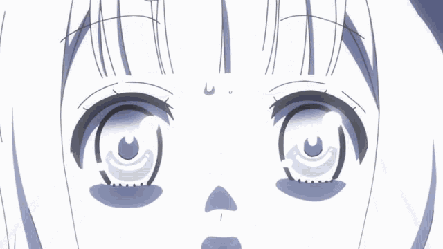 a drawing of a girl with a surprised expression on her face