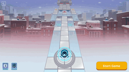 a screenshot of a game with the start game button
