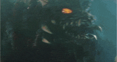 a painting of a monster with a lightning bolt coming out of its mouth