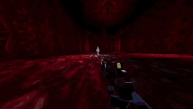a person is holding a gun in a video game and the word judgement is visible on the screen .