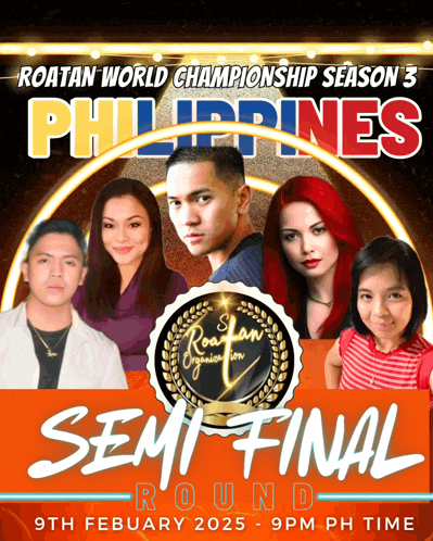 a poster for the semi final round of the roatan world championship season 5