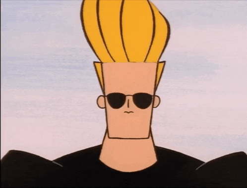 a cartoon character is wearing sunglasses and a black jacket