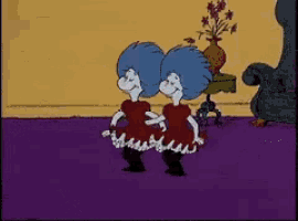 a cartoon of two sheep wearing things 1 and 2