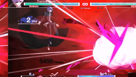 a screenshot of a video game shows a character with 2 hits