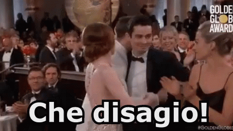 Disagio Imbarazzo Difficoltà Incomodo Scomodità Golden Globe Award Bacio GIF - Embarassment Discomfort Awkward GIFs