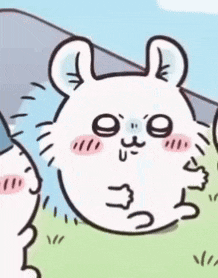a cartoon drawing of a hamster with a smiley face .