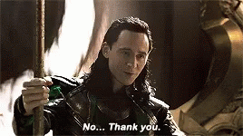 Tom Hiddleston Loki GIF - Tom Hiddleston Loki No Thanks GIFs