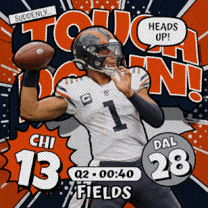 a cartoon drawing of a football player with the number 1 on his jersey
