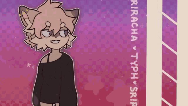 a drawing of a furry character with the name riracha