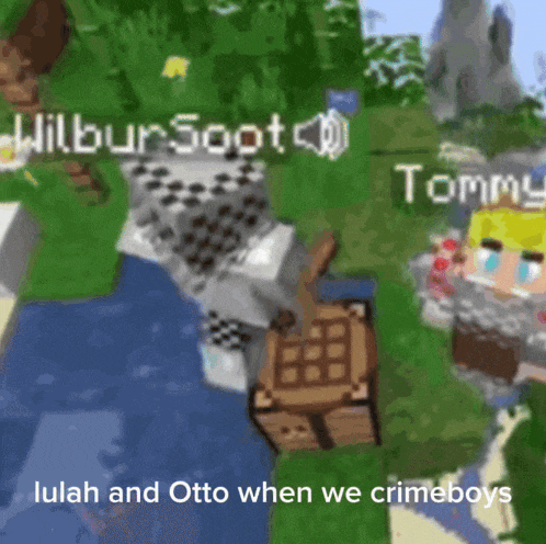 a screenshot of a video game with the words lulah and otto when we crimeboys on it