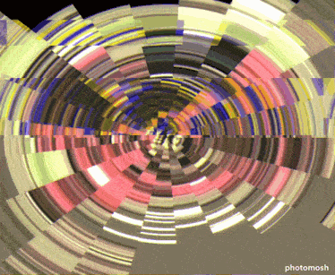 a computer generated image of a circular pattern with the words photomosh at the bottom