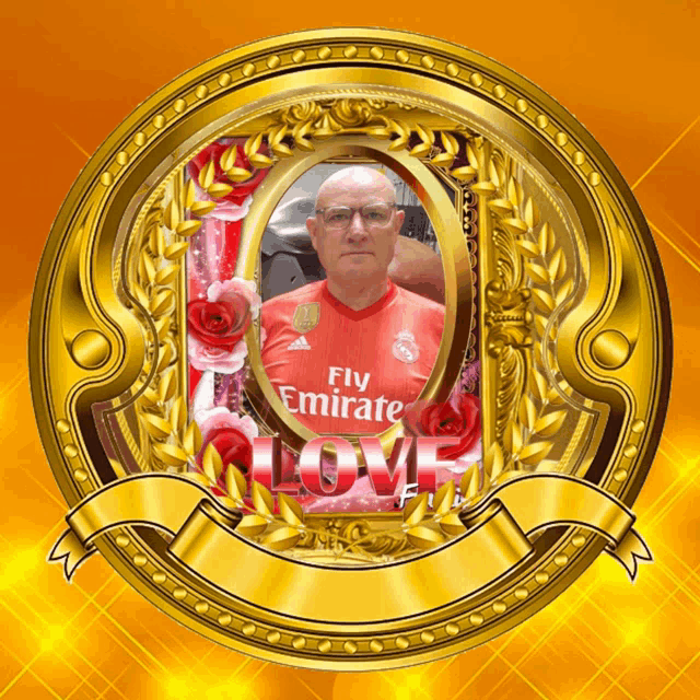a picture of a man in a red fly emirates shirt