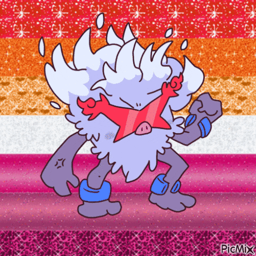 a drawing of a cartoon character with a red star on his chest and the word picmix at the bottom