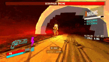 a screenshot of a video game with the name sisyphus prime at the top