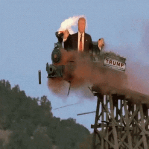 Trump Train GIF - Trump Train Wreck GIFs