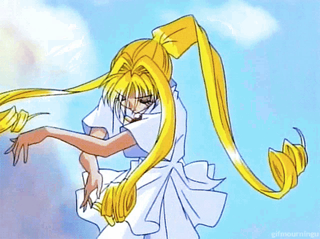 a cartoon drawing of a girl with wings and the words gifmourningu underneath