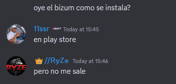 a screenshot of a discord conversation between two people