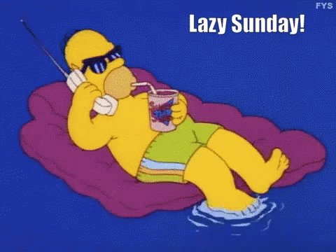 Lazy Sunday Pool GIF - Lazy Sunday Pool Homer Simpson GIFs