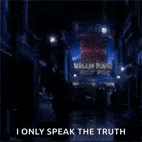 a poster for the movie moulin rouge with the words `` i only speak the truth '' written on it .