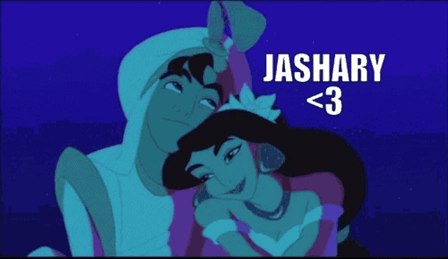 a cartoon of a man and a woman with jashary < 3 written on the bottom