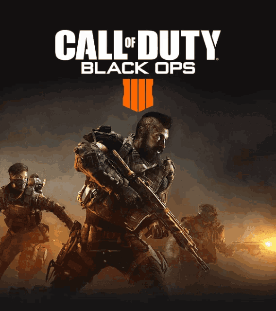 a poster for call of duty black ops with three soldiers holding guns