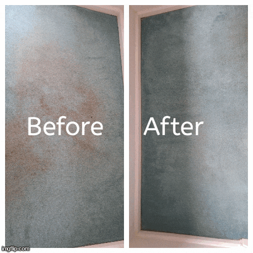 a before and after picture of a wall