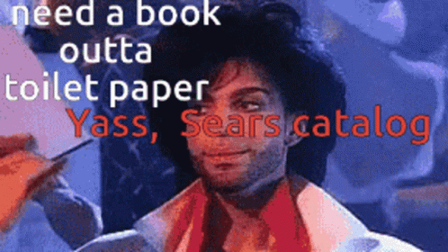 Prince Out Of Toilet Paper Book GIF - Prince Out Of Toilet Paper Book Sears Catalog GIFs