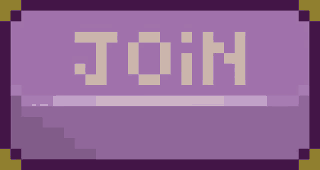 a purple sign that says join in white letters