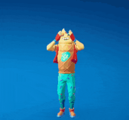 a cartoon character with a ice cream cone on his back