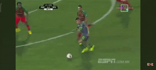 a soccer player is laying on the ground during a game on espn.com