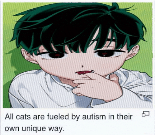 a picture of a boy with the words all cats are fueled by autism in their own unique way on the bottom